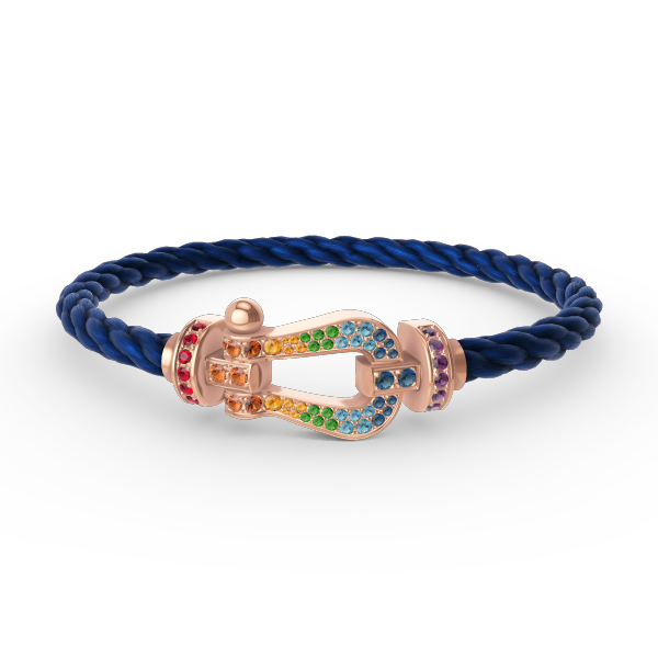 ¡®Loco¡¯FORCE LARGE HORSESHOE  COLORED DIAMOND BRACELET ROSE GOLD