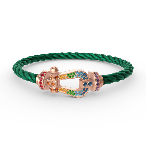¡®Loco¡¯FORCE LARGE HORSESHOE  COLORED DIAMOND BRACELET ROSE GOLD