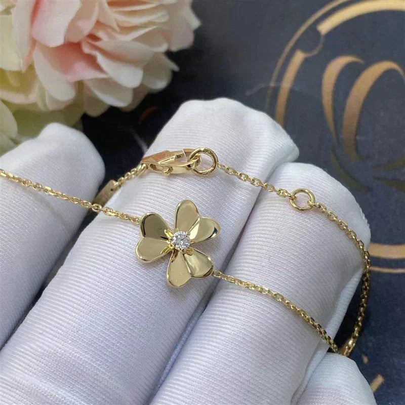 ¡®Loco¡¯FRIVOLE GOLD FLOWER PINK MALACHITE BRACELET