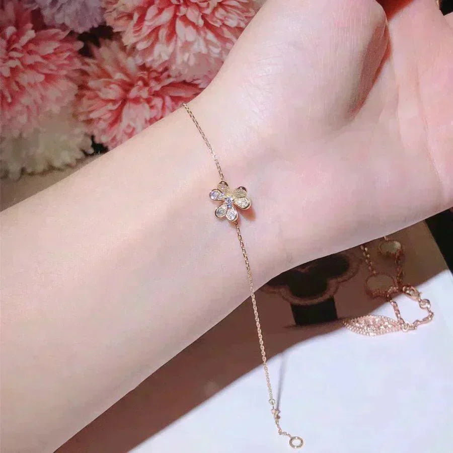 ¡®Loco¡¯FRIVOLE GOLD FLOWER DIAMOND BRACELET