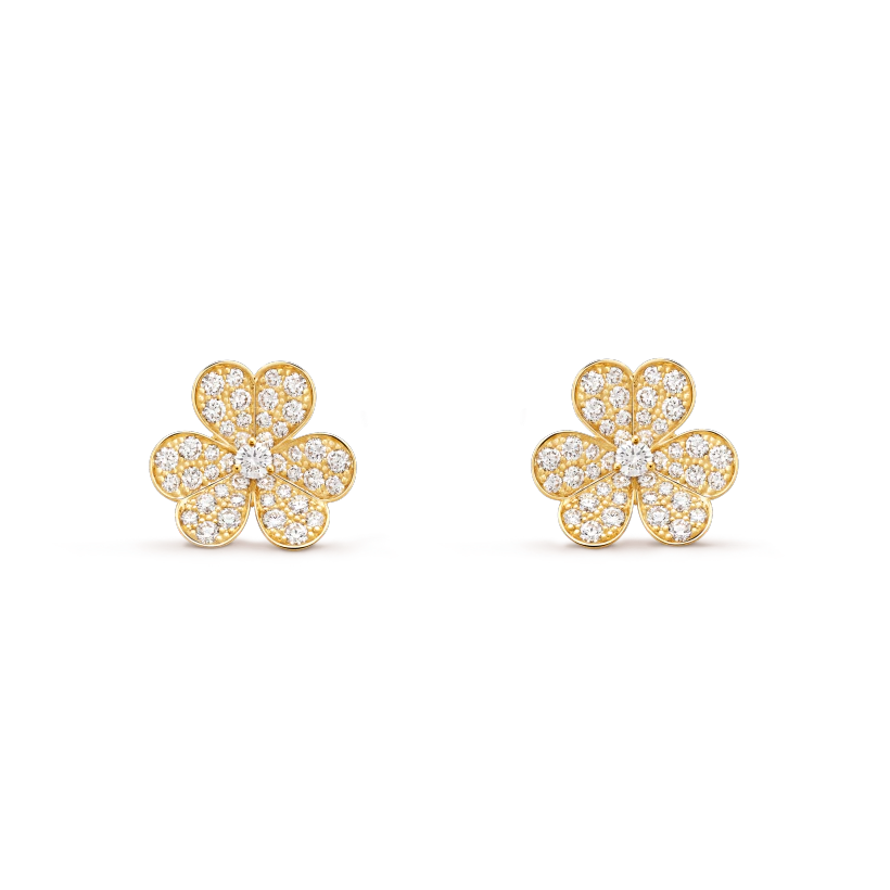 ¡®Loco¡¯FRIVOLE GOLD FLOWER DIAMOND EARRINGS