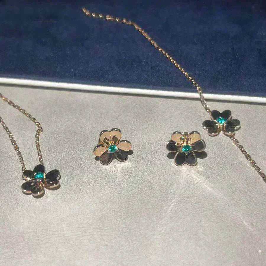 ¡®Loco¡¯FRIVOLE  FLOWER MALACHITE EARRINGS