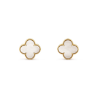 ¡®Loco¡¯CLOVER MEDIUM 1 MOTIFS  WHITE MOP STUD EARRINGS