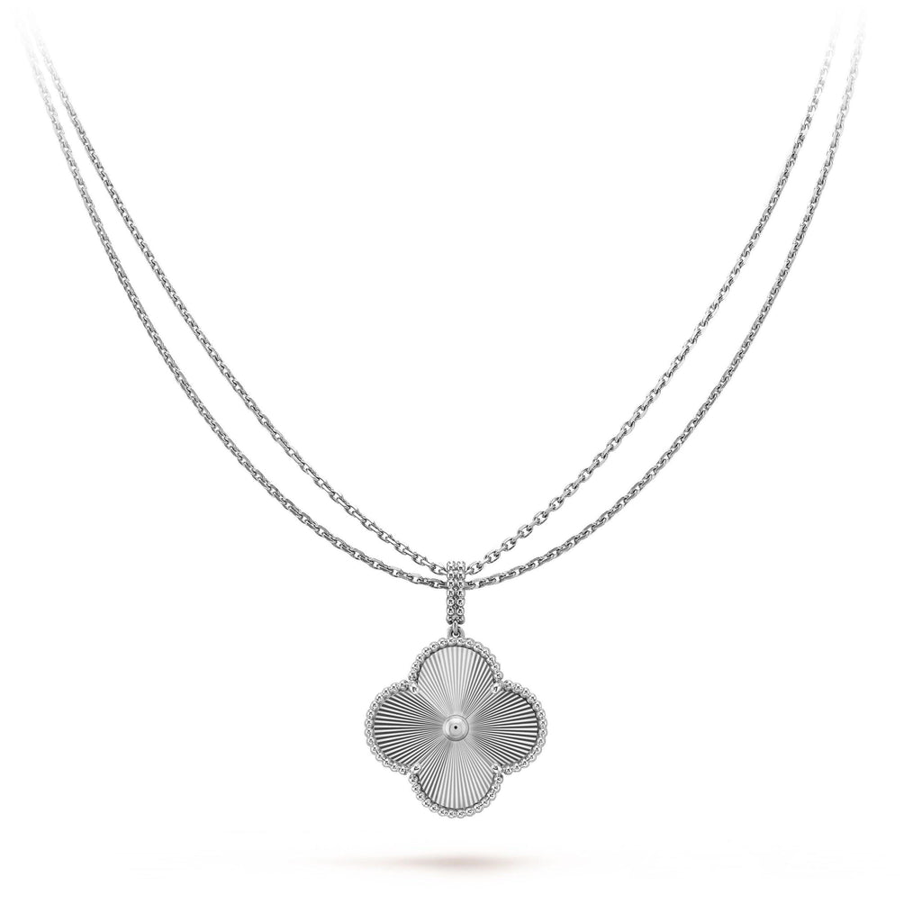 ¡®Loco¡¯CLOVER 25MM SILVER BIG CLOVER NECKLACE