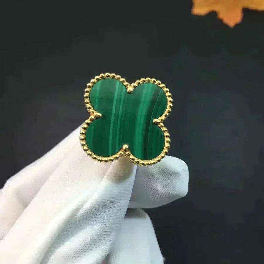 ¡®Loco¡¯CLOVER MALACHITE RING