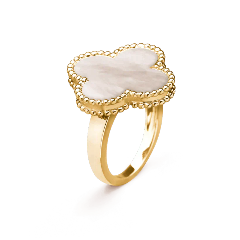 ¡®Loco¡¯CLOVER WHITE MOP RING