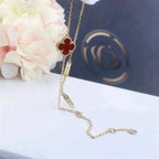 ¡®Loco¡¯CLOVER  CARNELIAN SINGLE FLOWER BRACELET