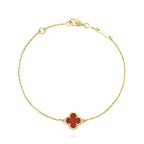 ¡®Loco¡¯CLOVER  CARNELIAN SINGLE FLOWER BRACELET