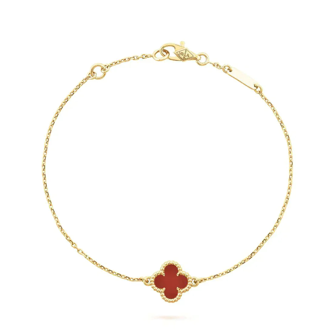 ¡®Loco¡¯CLOVER  CARNELIAN SINGLE FLOWER BRACELET