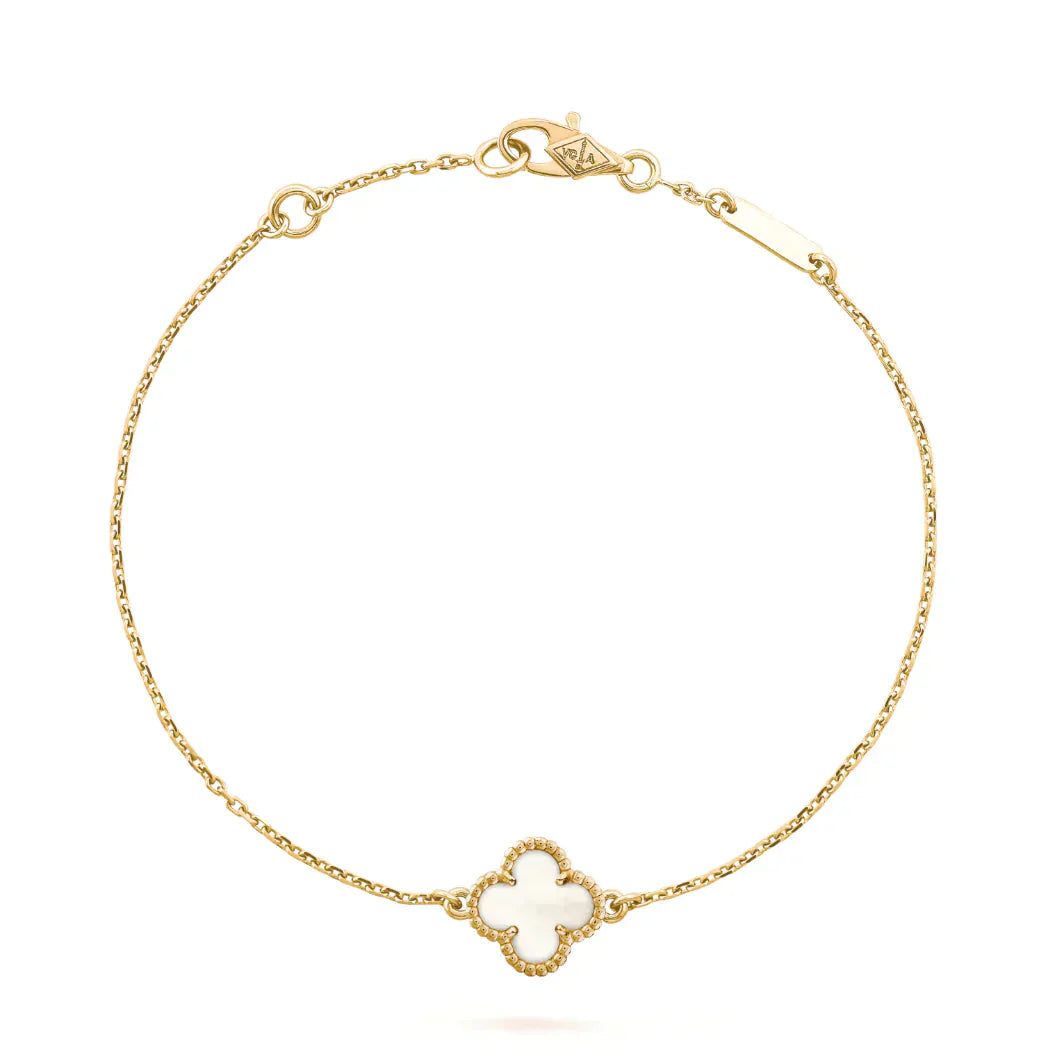 ¡®Loco¡¯CLOVER WHITE MOP SINGLE FLOWER BRACELET