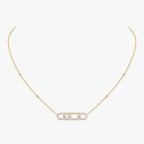 [Loco jewelrys] Move Pave_ Rose Gold Diamond Necklace