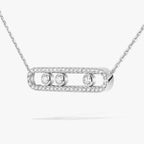 [Loco jewelrys] Move Pave_ Rose Gold Diamond Necklace