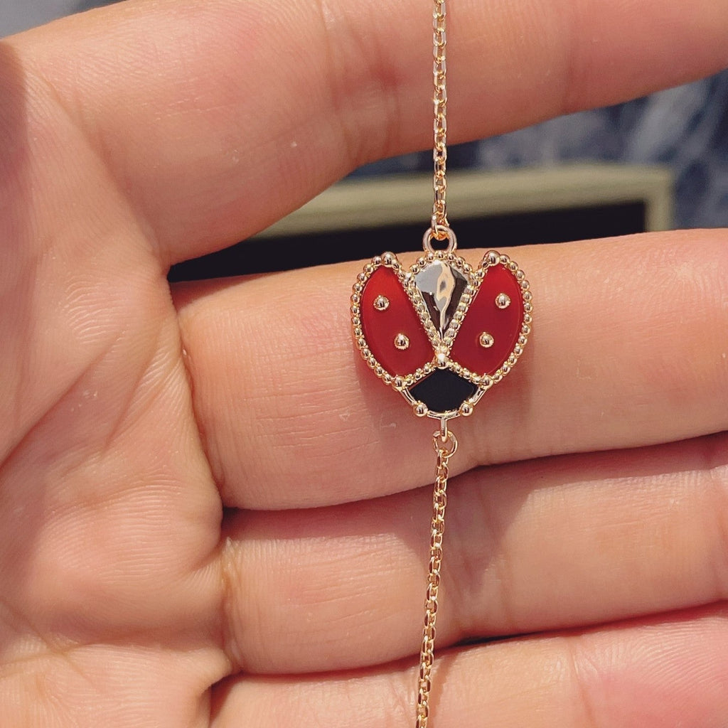 ¡®Loco¡¯LUCKY SPRING 1 MOTIF PINK GOLD BRACELET
