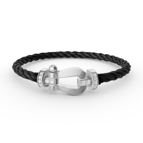 ¡®Loco¡¯FORCE LARGE HORSESHOE HALF DIAMOND BRACELET SILVER