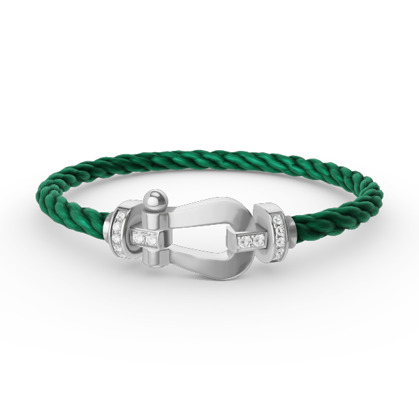 ¡®Loco¡¯FORCE LARGE HORSESHOE HALF DIAMOND BRACELET SILVER