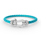 ¡®Loco¡¯FORCE LARGE HORSESHOE FULL DIAMOND BRACELET SILVER