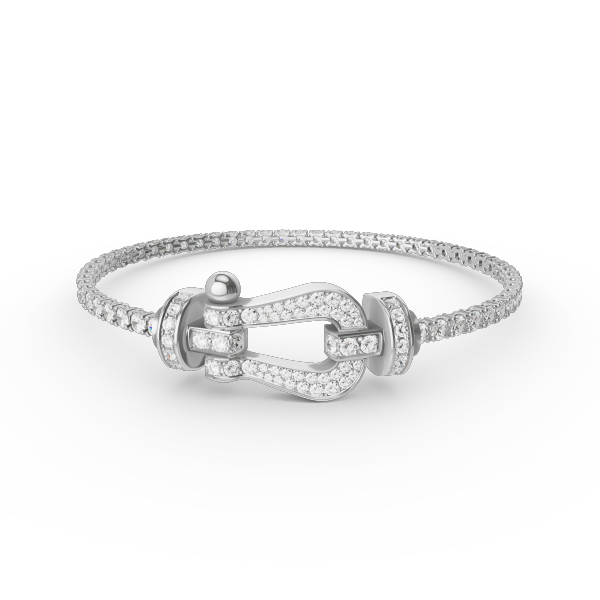¡®Loco¡¯FORCE  LARGE HORSESHOE FULL DIAMOND TENNIS BRACELET